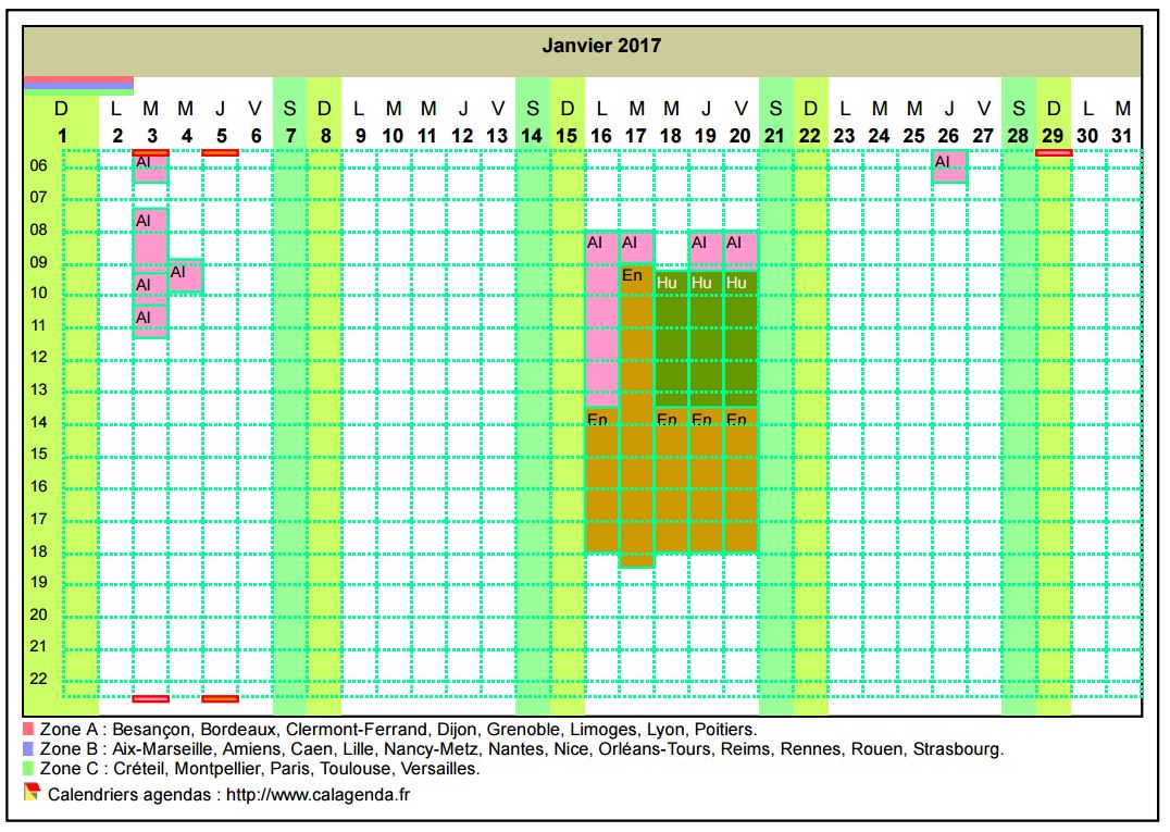 exemple planning horaire de travail