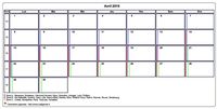 Choisissez les zones des vacances scolaires à afficher dans ce calendrier d'avril 2017