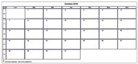 Choisissez les zones des vacances scolaires à afficher dans ce calendrier d'octobre 2017