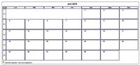 Choisissez les zones des vacances scolaires à afficher dans ce calendrier de juin 2018