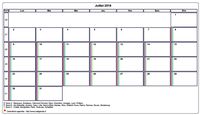 Choisissez les zones des vacances scolaires à afficher dans ce calendrier de juillet 2018