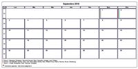 Choisissez les zones des vacances scolaires à afficher dans ce calendrier de septembre 2018