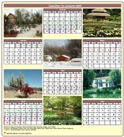 Calendrier 2020 semestriel avec une photo différente chaque mois
