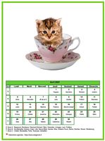 Calendrier d'avril 1925 chats