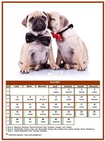 Calendrier d'avril 1911 chiens