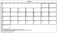 Choisissez les zones des vacances scolaires à afficher dans ce calendrier de mai 2016