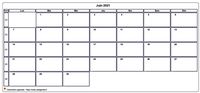 Choisissez les zones des vacances scolaires à afficher dans ce calendrier de juin 2016