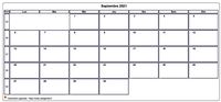 Choisissez les zones des vacances scolaires à afficher dans ce calendrier de septembre 2009