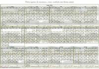 Calendrier à imprimer, annuel avec les fêtes, format portrait (sous-main) Calendrier à imprimer, annuel avec les fêtes, format portrait (sous-main)