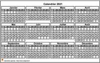 Calendrier 2015 format paysage