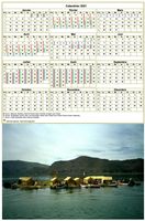 Calendrier 2012 annuel, 3 colonnes, une ligne par trimestre (format portrait avec photo)