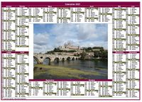 Calendrier 2014 annuel paysage style postes