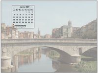 Calendrier mensuel 2005 à imprimer, incrusté en haut à gauche d'une photo