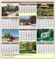 Calendrier 2002 semestriel avec une photo différente chaque mois