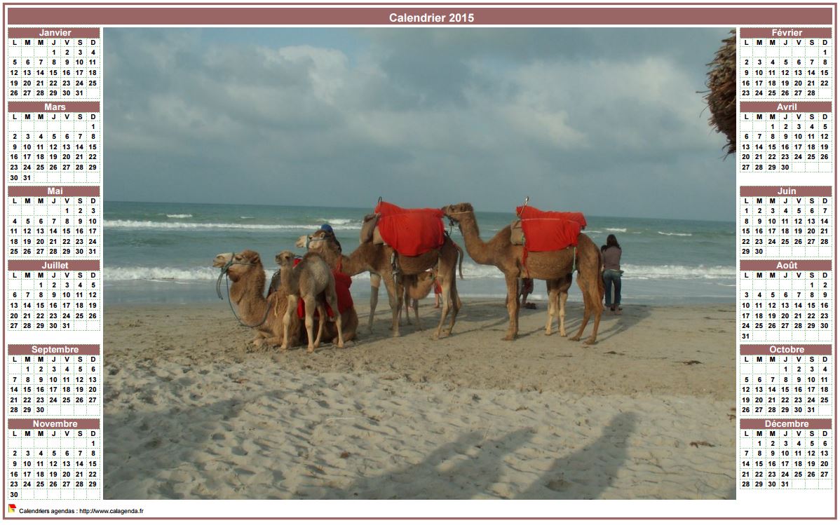 Calendrier 2015 photo gratuit