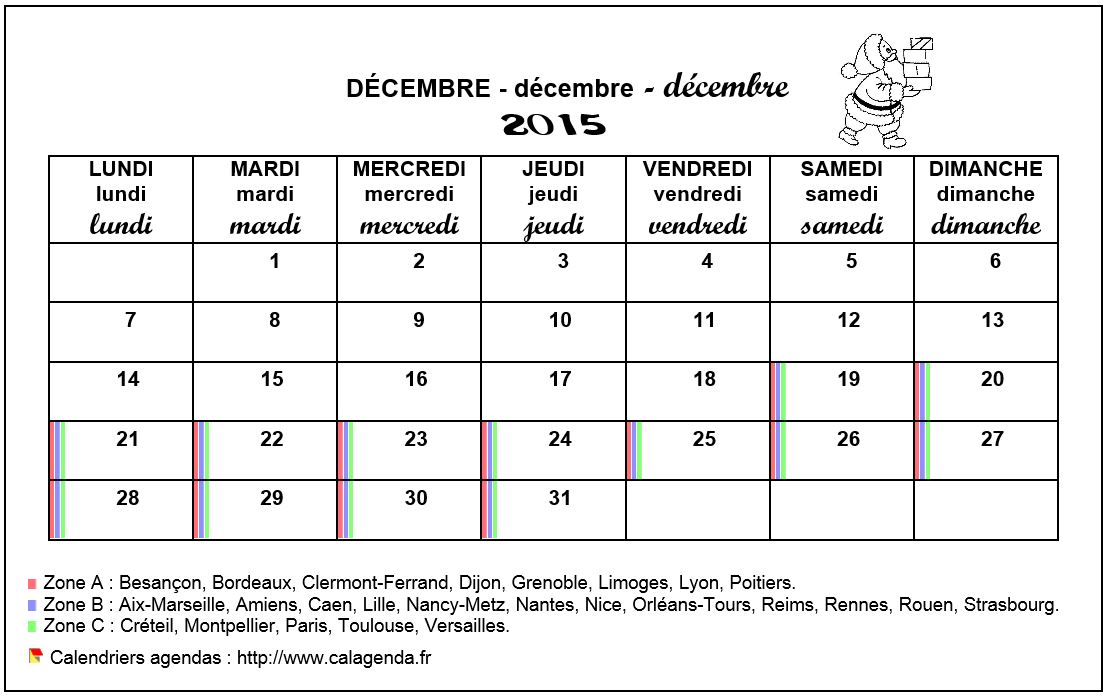 Calendrier mensuel 2015 école primaire et maternelle Calendrier mensuel 2015 école primaire et maternelle