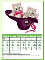 Calendrier de mai 2017 chats