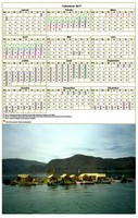 Calendrier 2017 annuel, 3 colonnes, une ligne par trimestre (format portrait avec photo)