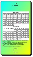 Calendrier 2017 bimestriel style iPhone