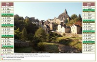 Calendrier 2017 bimestriel en colonnes avec photo à l'intérieur.