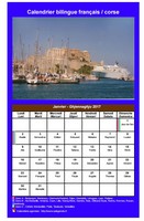 Calendrier mensuel 2017 corse