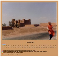 Calendrier mensuel 2017 horizontal avec photo