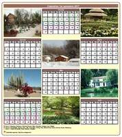Calendrier 2017 semestriel avec une photo différente chaque mois
