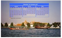 Calendrier 2017 à imprimer trimestriel, format paysage, incrusté sur la partie supérieure d'une photo