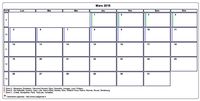 Choisissez les zones des vacances scolaires à afficher dans ce calendrier de mars 2018
