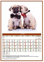 Calendrier d'avril 2018 chiens
