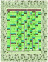 Calendrier 2018 annuel décoratif, 12 colonnes, cadre photo vert, avec les vacances scolaires