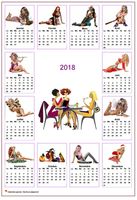 Calendrier 2018 annuel tubes femmes
