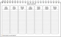 Calendrier hebdomadaire à imprimer de format paysage