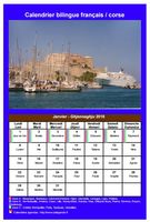 Calendrier mensuel 2018 corse