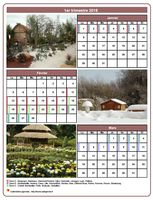 Calendrier 2018 trimestriel avec une photo différente chaque mois