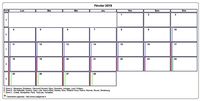 Choisissez les zones des vacances scolaires à afficher dans ce calendrier de février 2019