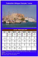 Calendrier mensuel 2019 corse