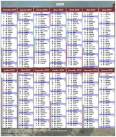 Calendrier 2020 à imprimer 14 mois avec les fêtes et les vacances scolaires Calendrier 2020 à imprimer 14 mois avec les fêtes et les vacances scolaires