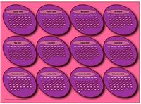 Calendrier 2020 annuel 3D, tout en cercles Calendrier 2020 annuel 3D, tout en cercles