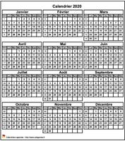 Calendrier 2020 format portrait Calendrier 2020 format portrait