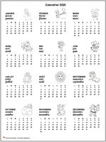 Calendrier 2020 annuel école primaire et maternelle Calendrier 2020 annuel école primaire et maternelle