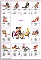 Calendrier 2020 annuel tubes femmes Calendrier 2020 annuel tubes femmes