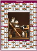 Calendrier 2020 annuel portrait style postes Calendrier 2020 annuel portrait style postes