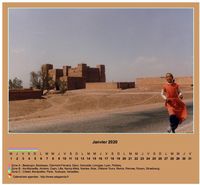 Calendrier mensuel 2020 horizontal avec photo