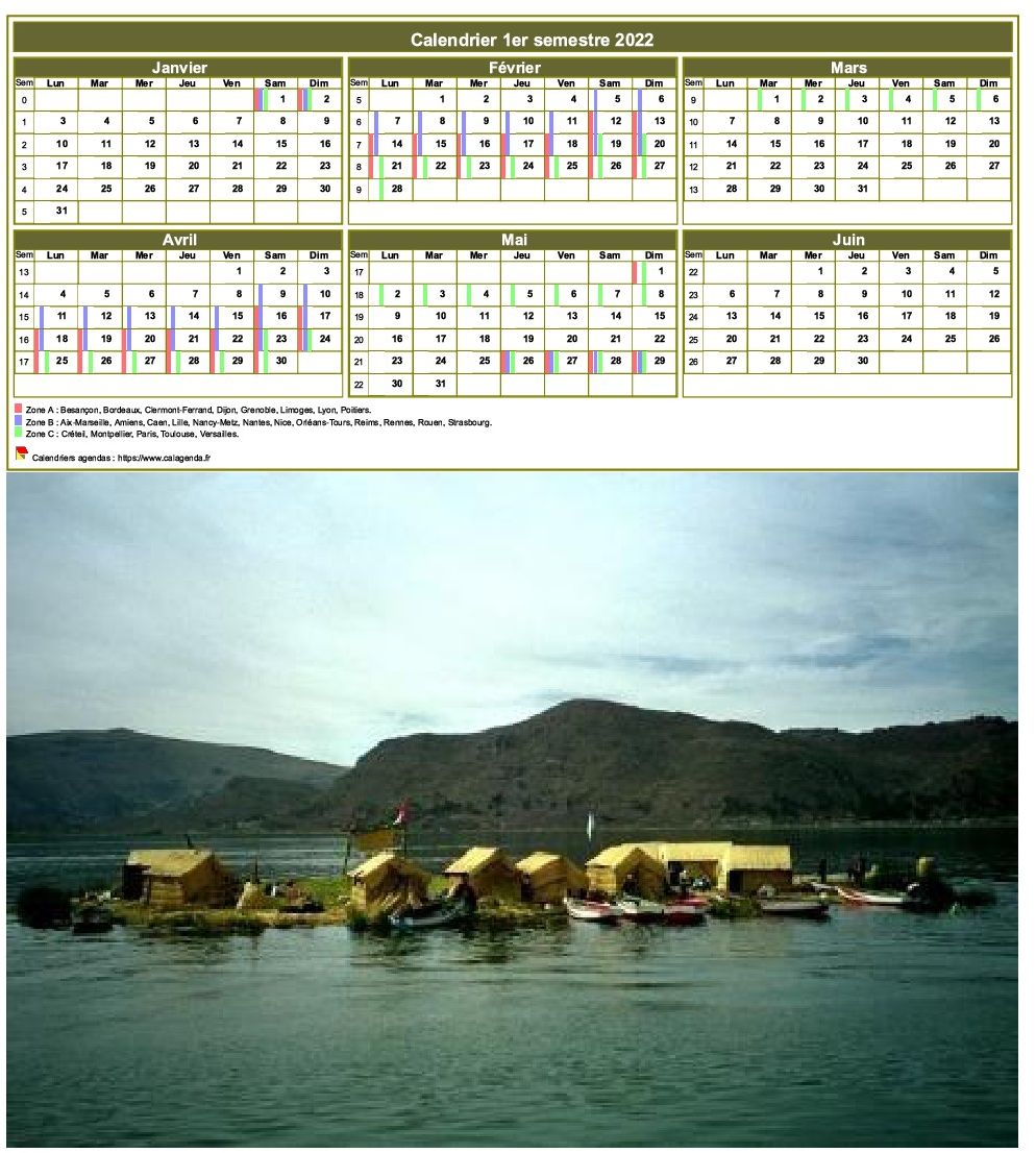 Modèle par défaut du calendrier agenda semestriel, 3 colonnes, un trimestre par ligne Modèle par défaut du calendrier agenda semestriel, 3 colonnes, un trimestre par ligne
