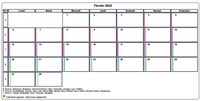 Choisissez les zones des vacances scolaires à afficher dans ce calendrier de février 2023