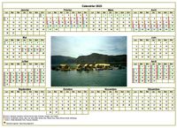 Calendrier 2023annuel avec photo, agenda synthétique, format paysage, sous-main ou mural