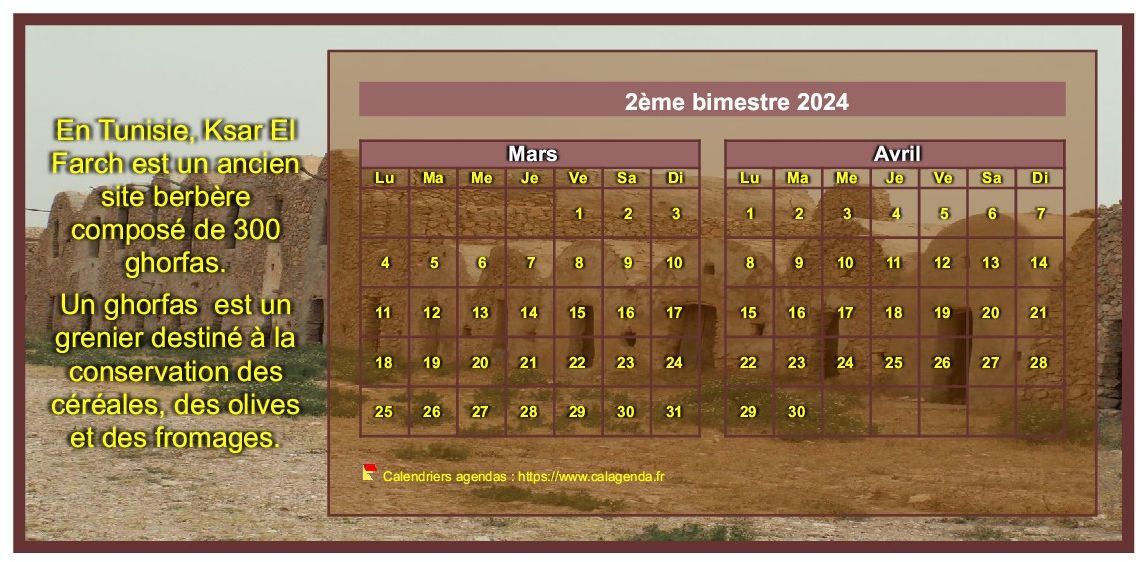 Calendrier 2024 à imprimer, bimestriel, artistique, format mini de poche, avec photo Calendrier 2024 à imprimer, bimestriel, artistique, format mini de poche, avec photo