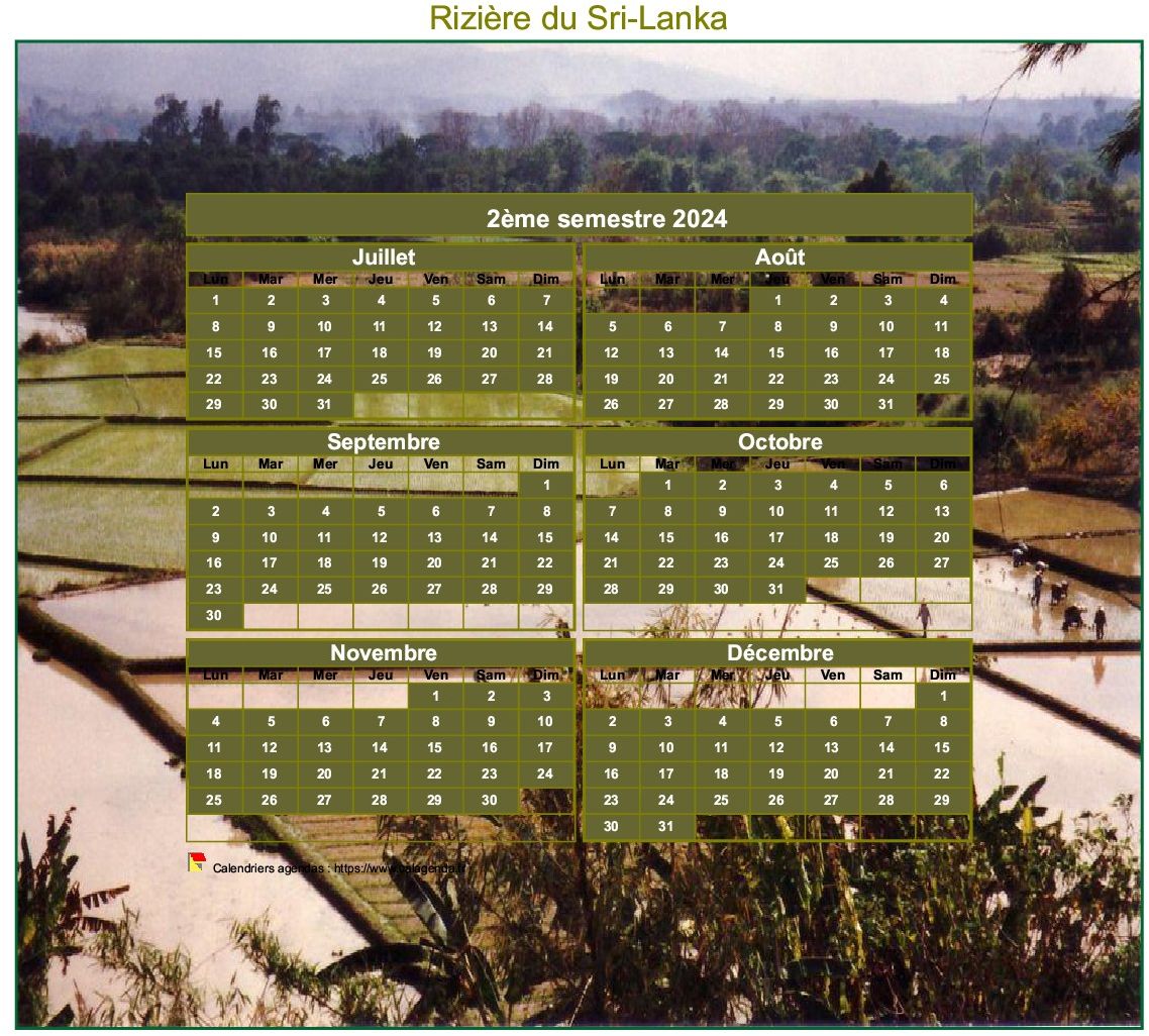 Calendrier 2024 artistique semestriel à imprimer, format mini de poche, avec photo Calendrier 2024 artistique semestriel à imprimer, format mini de poche, avec photo