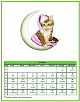 Calendrier de juin 2024 de la série 'chats'